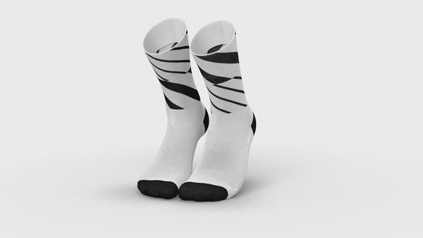 lange bunte atmungsaktive running socks damen herren in weiß, schwarz