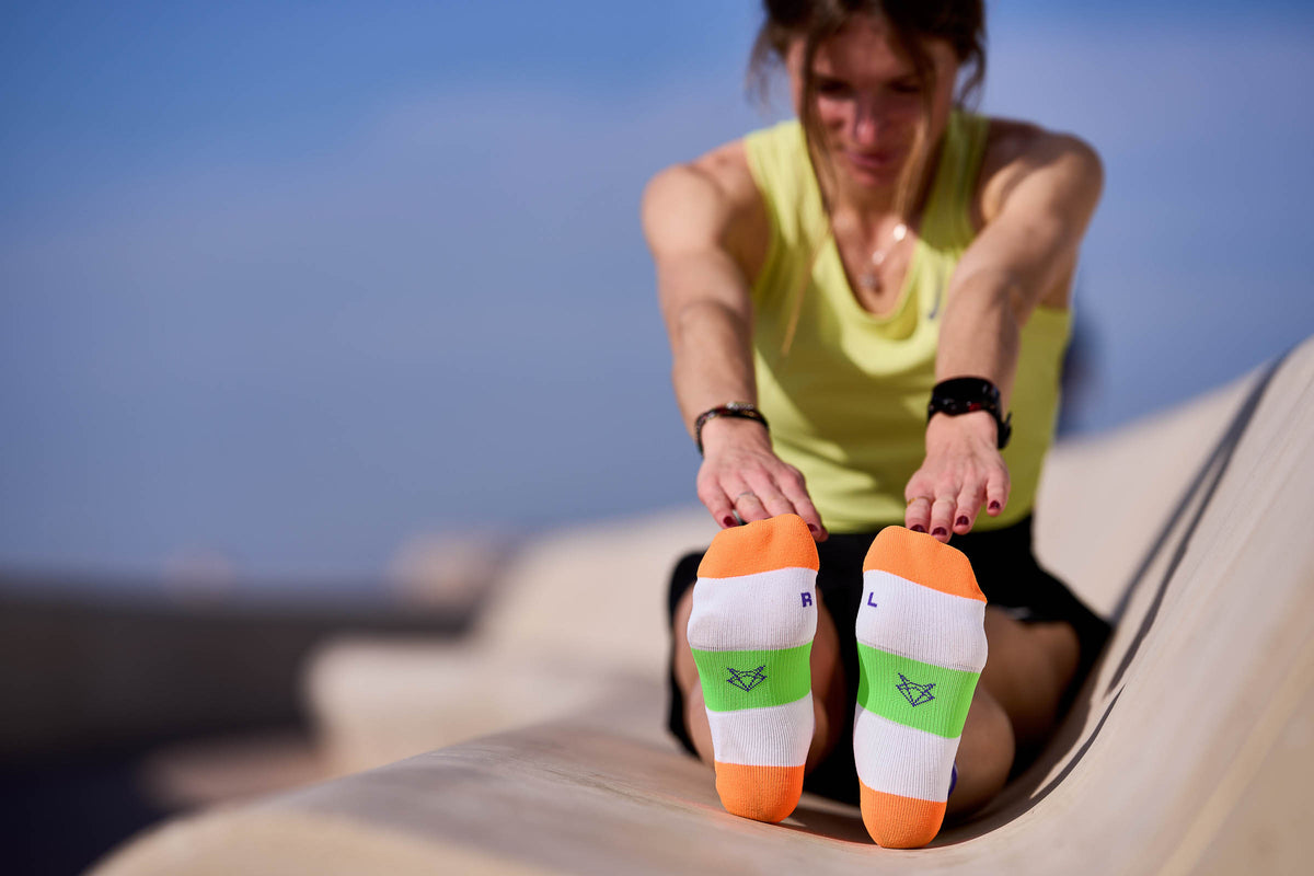 RUNNING LADDERS SHORT ORANGE GREEN Running Low-Cut INCYLENCE