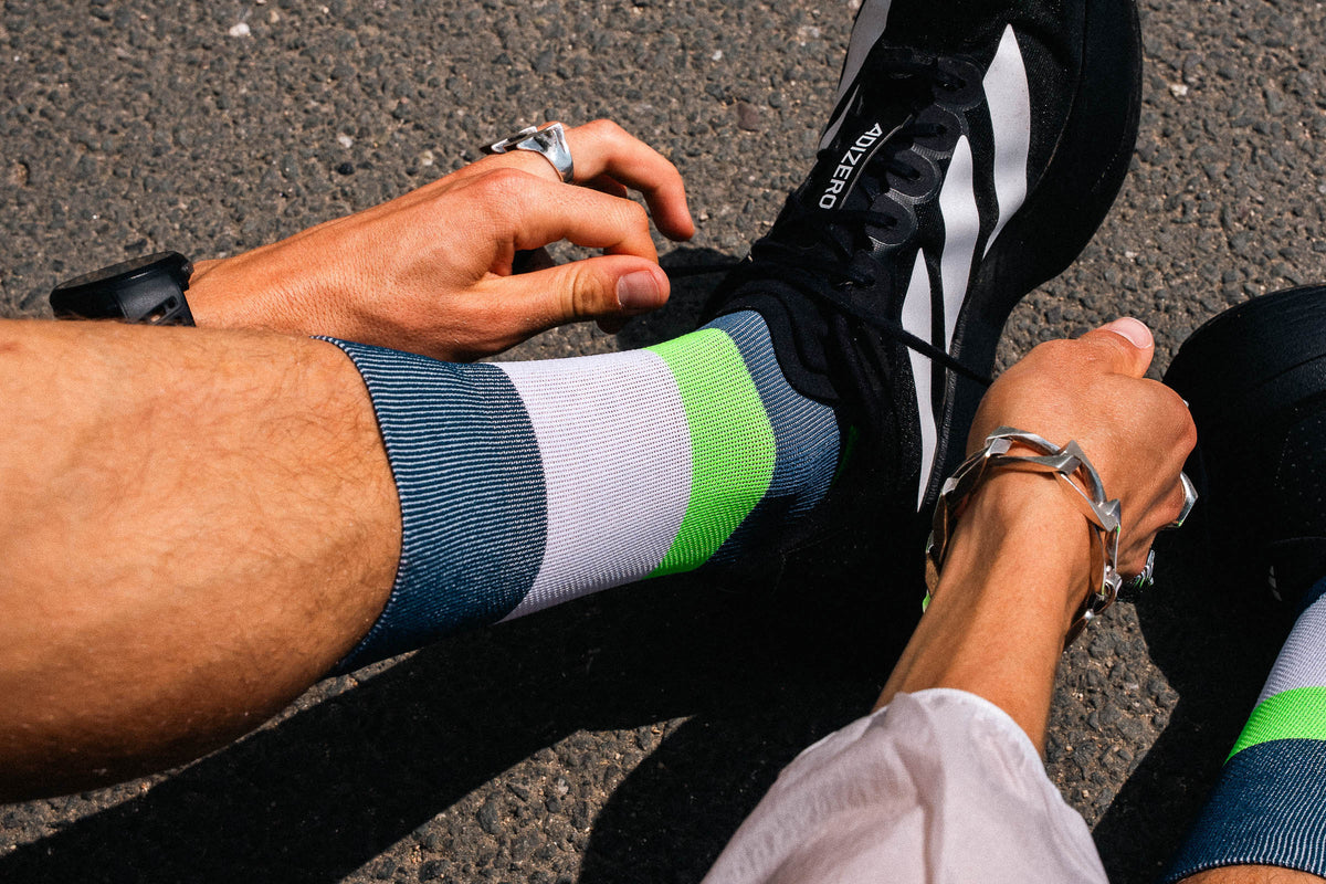 RUNNING BANDS NAVY GREEN Running High-Cut INCYLENCE