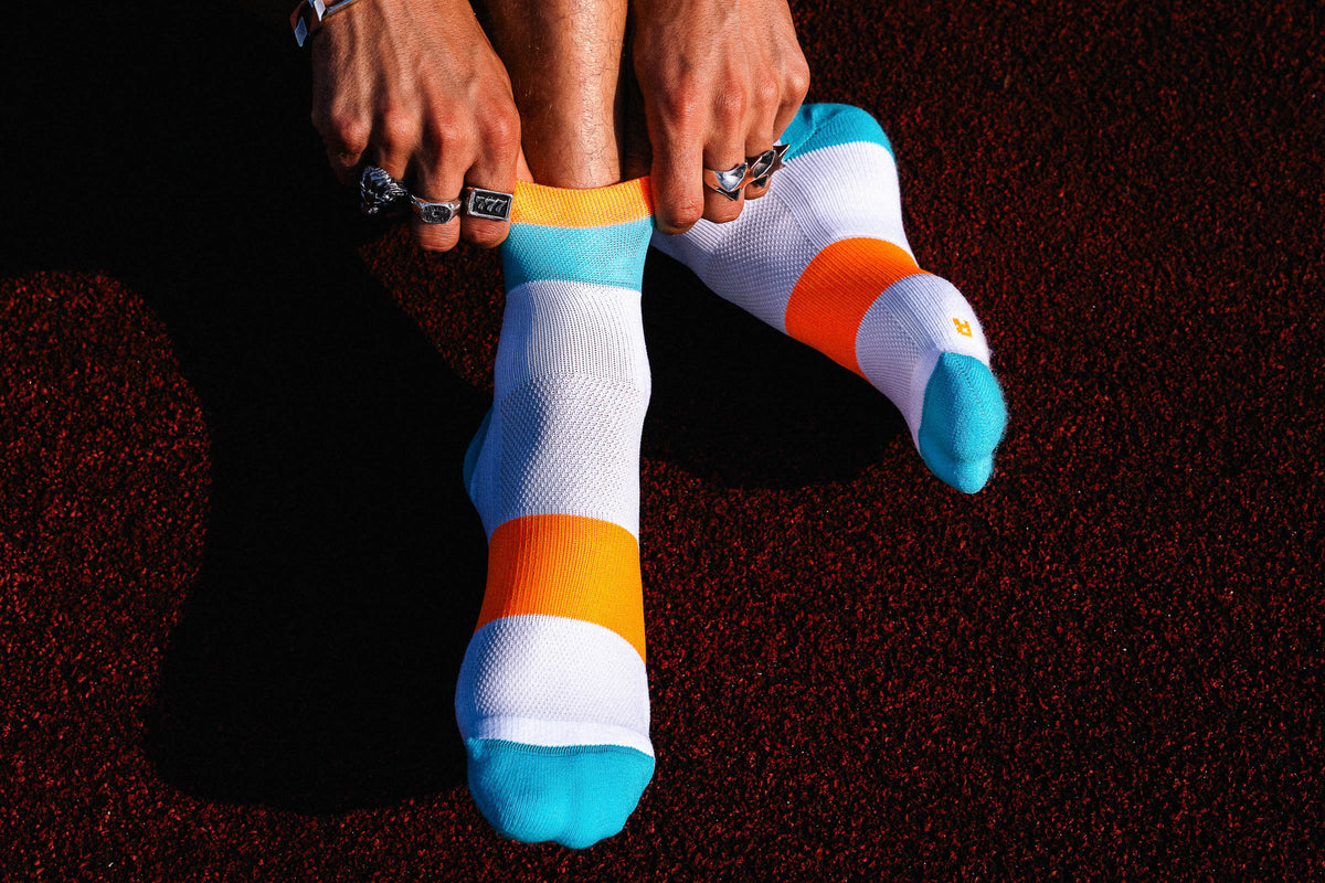 RUNNING BANDS SHORT CYAN ORANGE Running Low-Cut INCYLENCE