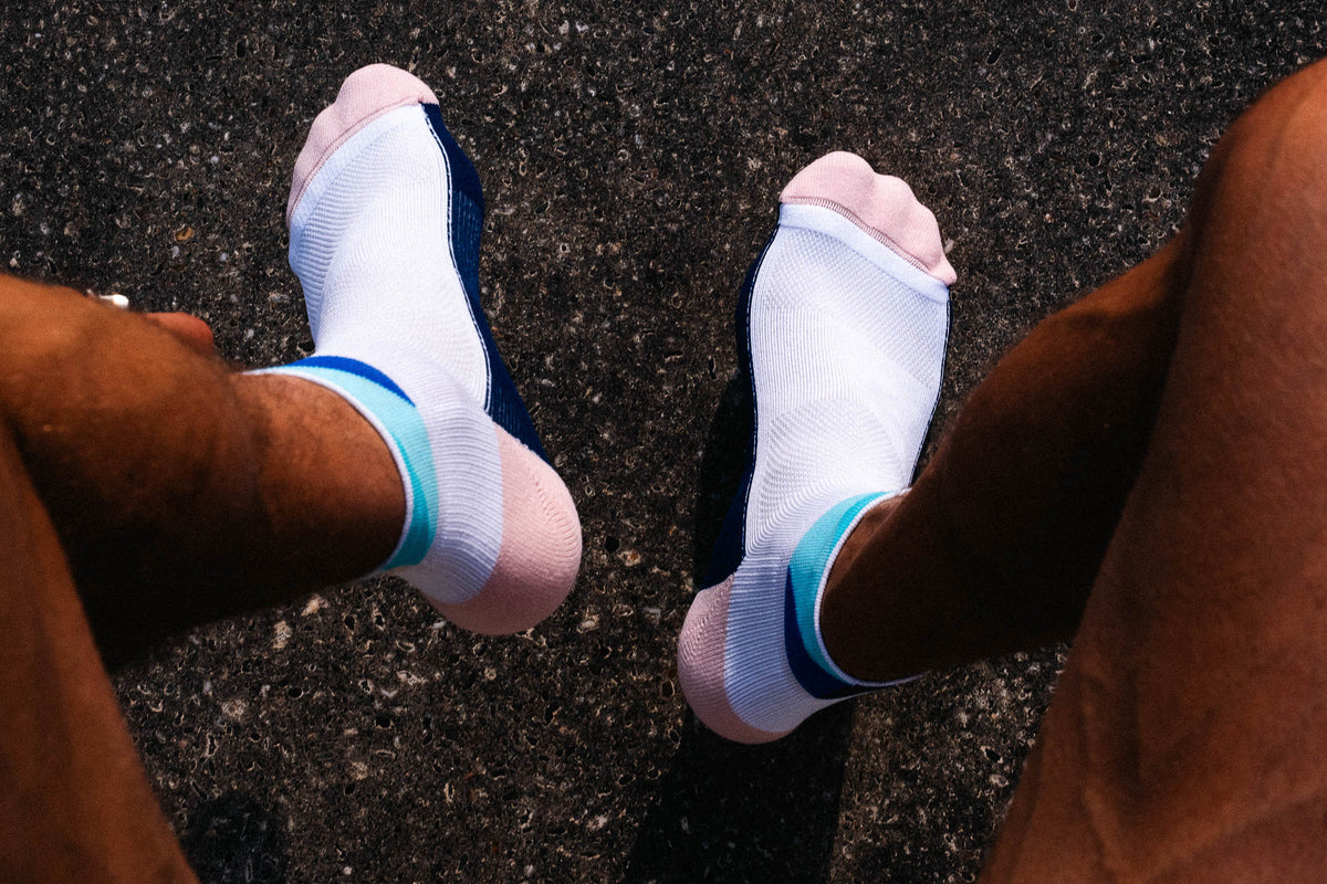 RUNNING POLYGONS SHORT NAVY MINT Running Low-Cut INCYLENCE
