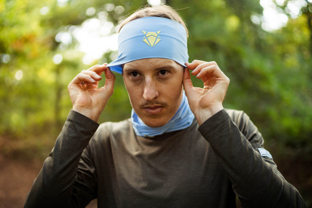 HEADBAND V1 SKY BLUE YELLOW BREIT Headband Wide INCYLENCE