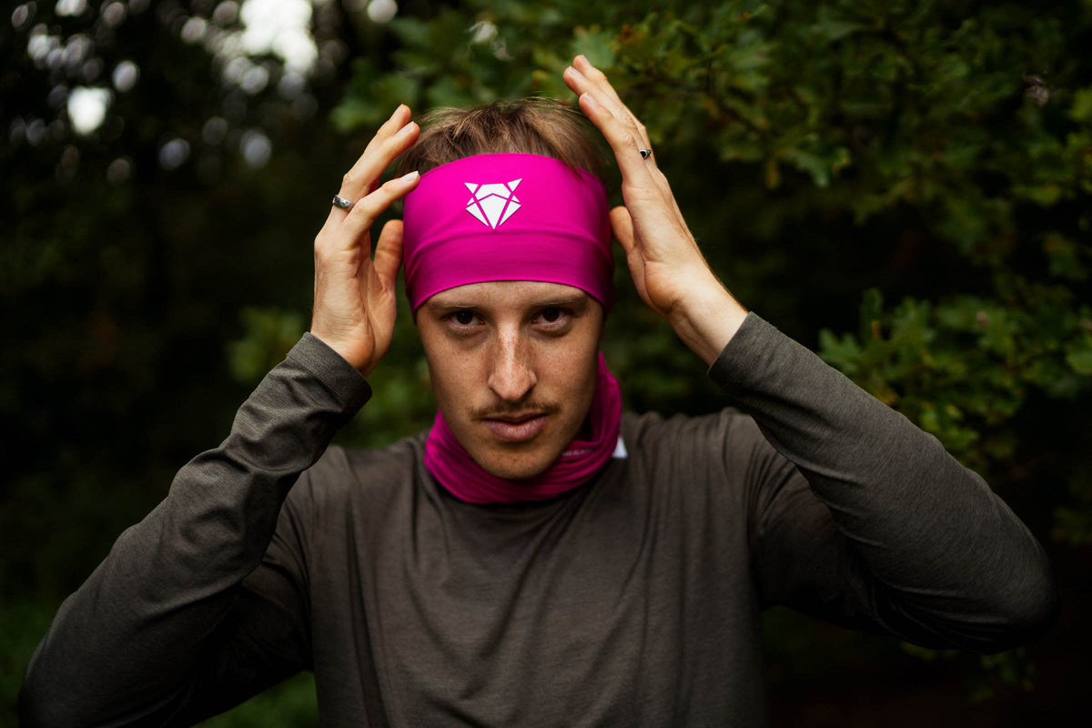 HEADBAND V1 MAGENTA WHITE BREIT Headband Wide INCYLENCE