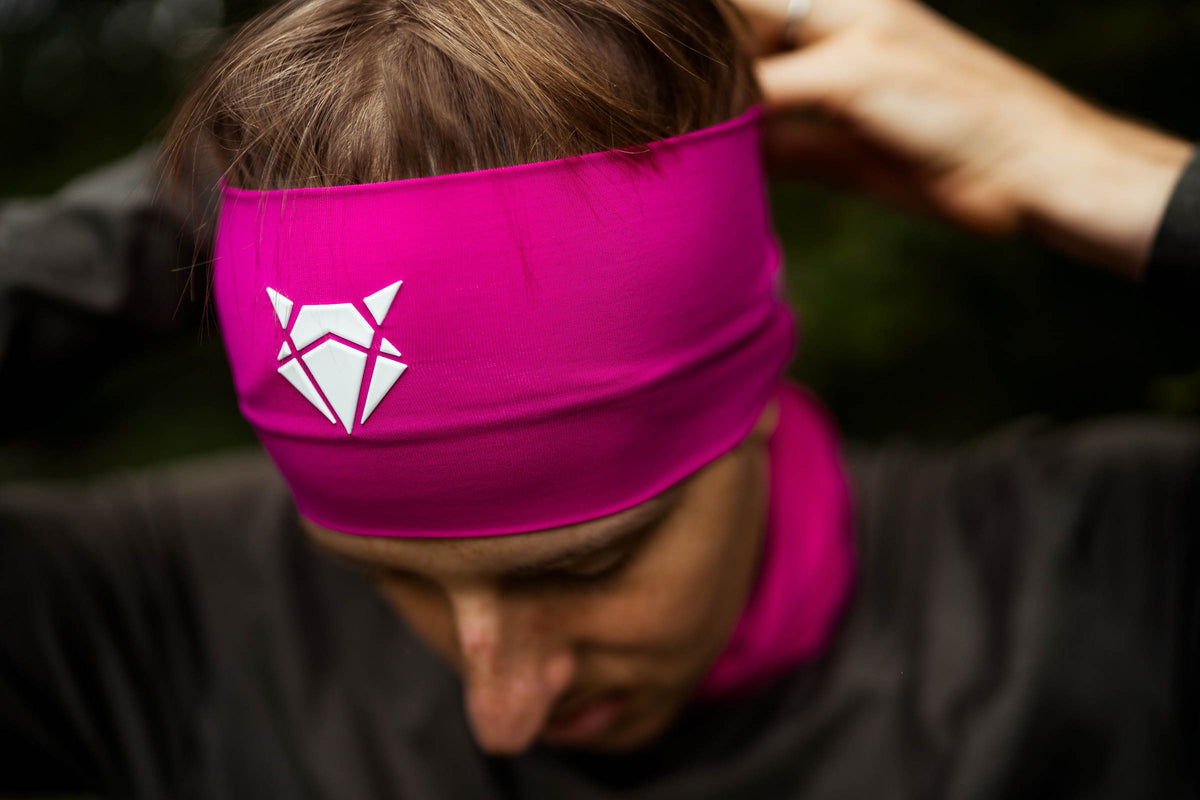 HEADBAND V1 MAGENTA WHITE BREIT Headband Wide INCYLENCE