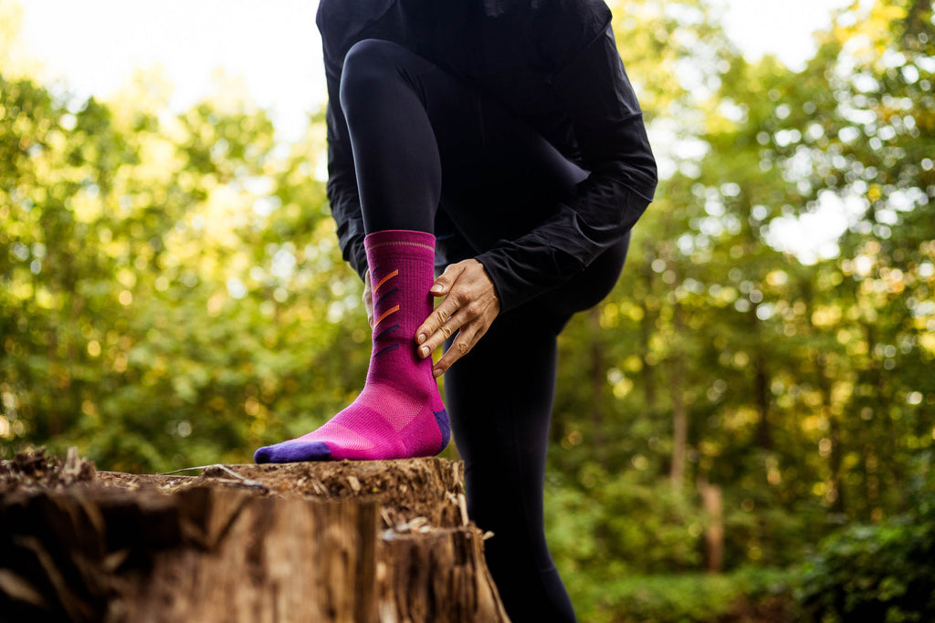 INCYLENCE MERINO RISE MAGENTA ORANGE Socks INCYLENCE