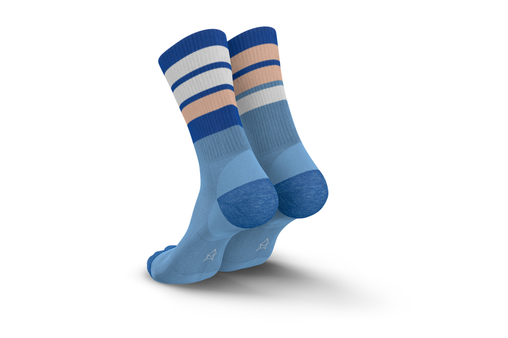 INCYLENCE MERINO STRIVE BLUE LIGHT PINK Socks INCYLENCE