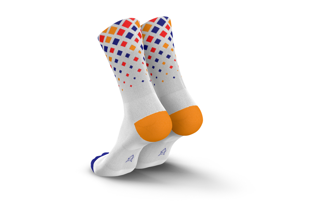 INCYLENCE RUNNING CRYSTALS WHITE PURPLE ORANGE Socks INCYLENCE