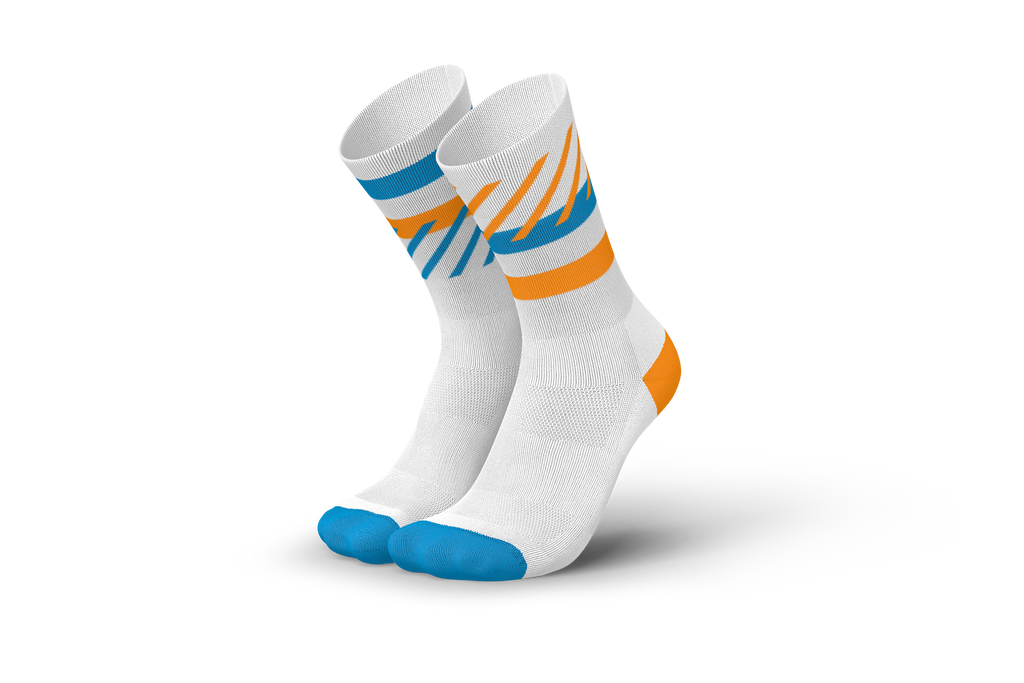 INCYLENCE RUNNING DISRUPTS WHITE BLUE ORANGE Socks INCYLENCE