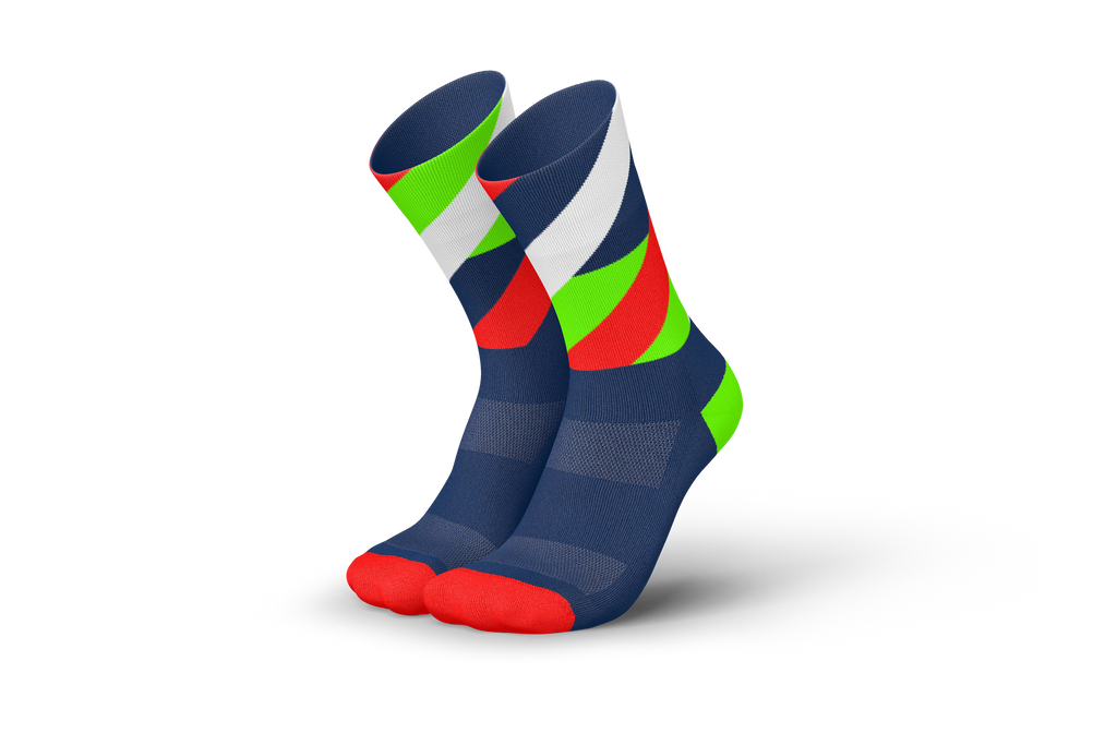 INCYLENCE RUNNING LOOPS NAVY GREEN INFERNO Socks INCYLENCE