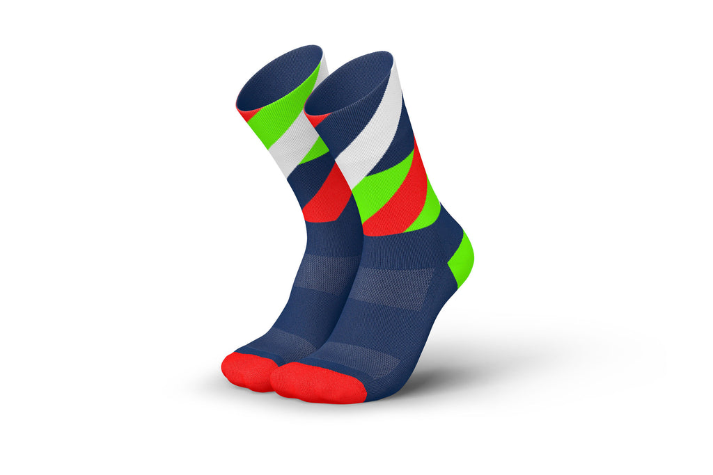 INCYLENCE RUNNING LOOPS NAVY GREEN INFERNO Running High-Cut INCYLENCE