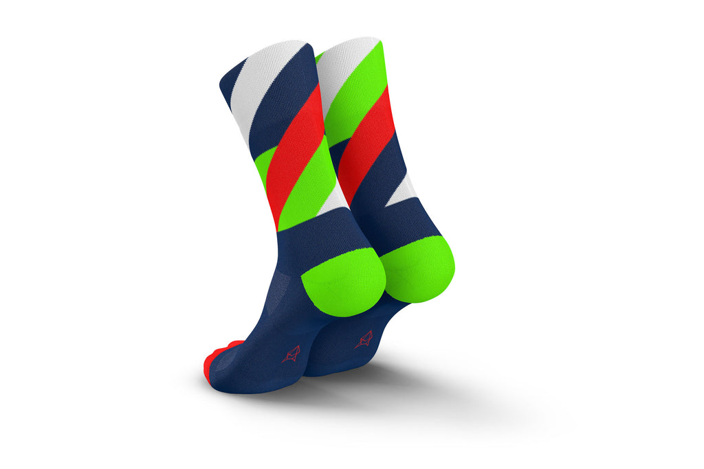 INCYLENCE RUNNING LOOPS NAVY GREEN INFERNO Running High-Cut INCYLENCE