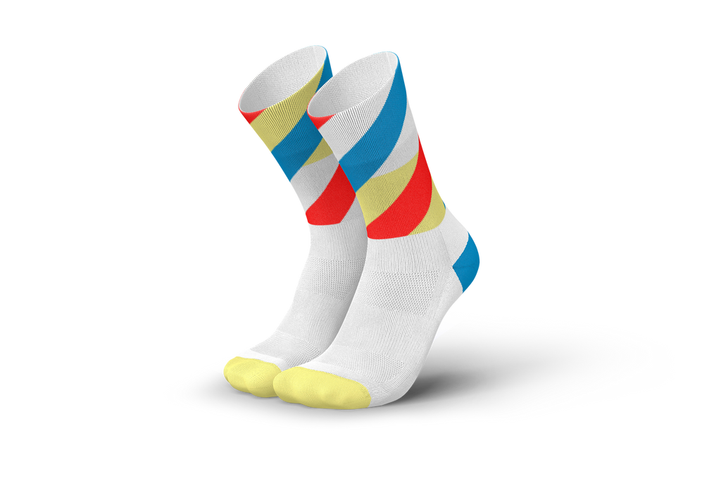 INCYLENCE RUNNING LOOPS WHITE BLUE INFERNO Socks INCYLENCE