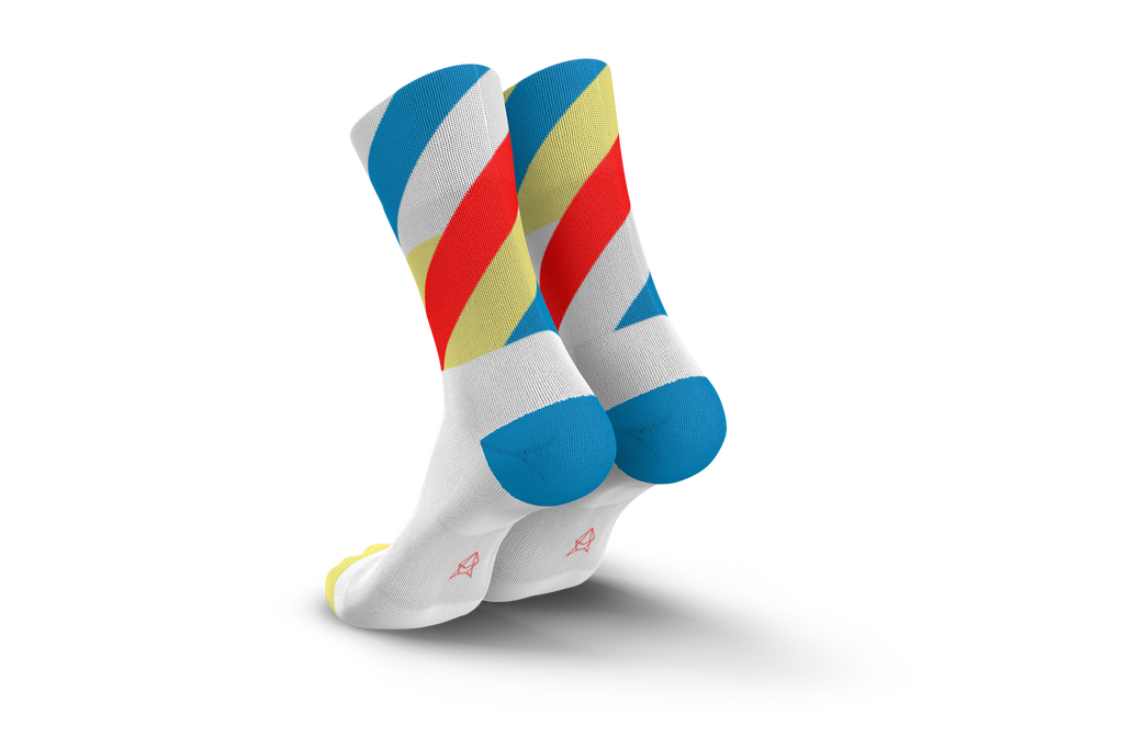 INCYLENCE RUNNING LOOPS WHITE BLUE INFERNO Socks INCYLENCE