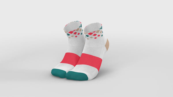 INCYLENCE RUNNING CRYSTALS SHORT WHITE INFERNO Socks INCYLENCE