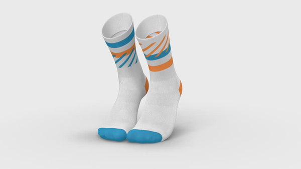 INCYLENCE RUNNING DISRUPTS WHITE BLUE ORANGE Socks INCYLENCE