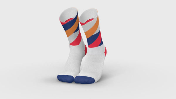 INCYLENCE RUNNING LOOPS WHITE ORANGE INFERNO Socks INCYLENCE