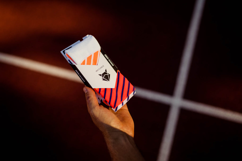 RUNNING DIAGONALS ORANGE INFERNO Running High-Cut INCYLENCE