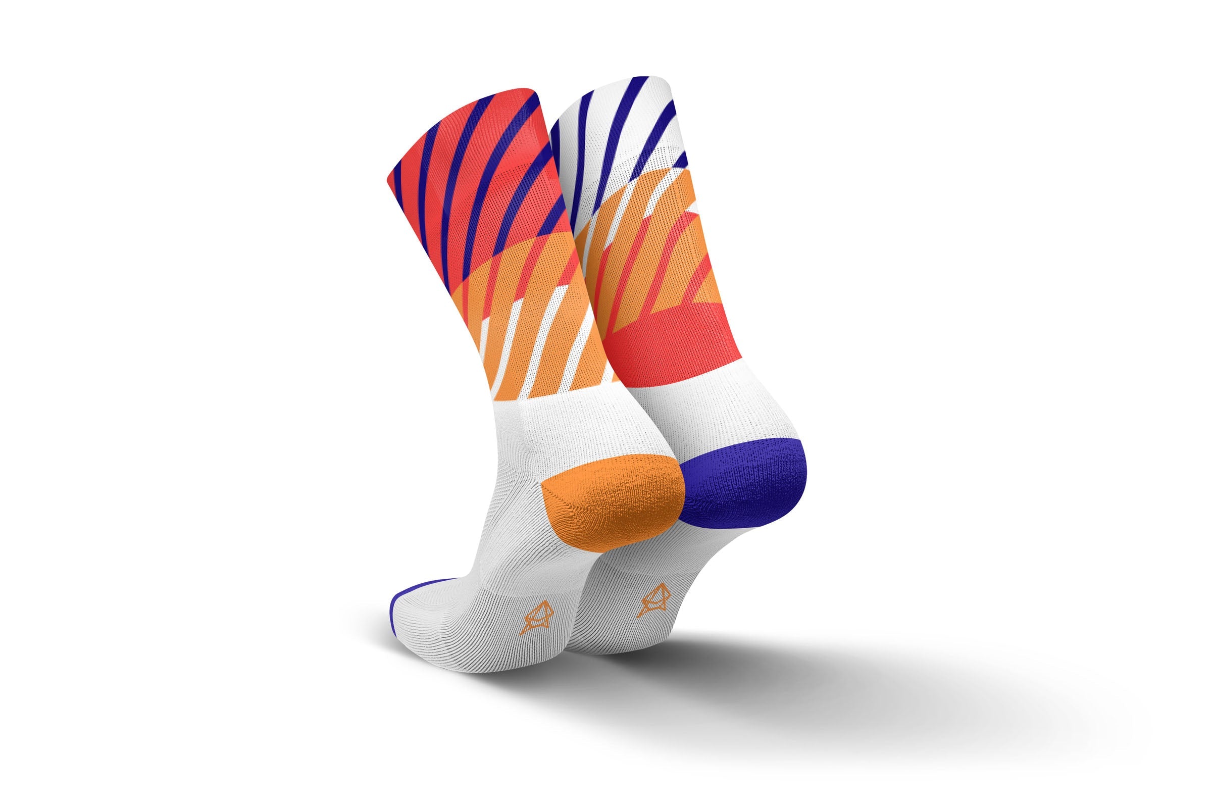 | Orange Inferno Running Socks INCYLENCE Official – Socks Performance Diagonals INCYLENCE High-Cut Store